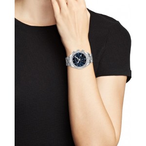 TISSOT T-Classic PR100 Diamonds Sport Chic Χρονογράφος Ρολόι Ασημί Ανοξείδωτο Ατσάλι μπρασελέ T1019171104600