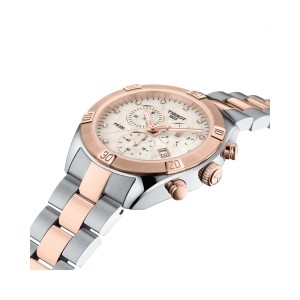 TISSOT T-Classic PR100 Diamonds Sport Chic Χρονογράφος Ρολόι Ασημί/Ροζ Επιχρυσωμένο Ανοξείδωτο Ατσάλι μπρασελέ T1019172211600