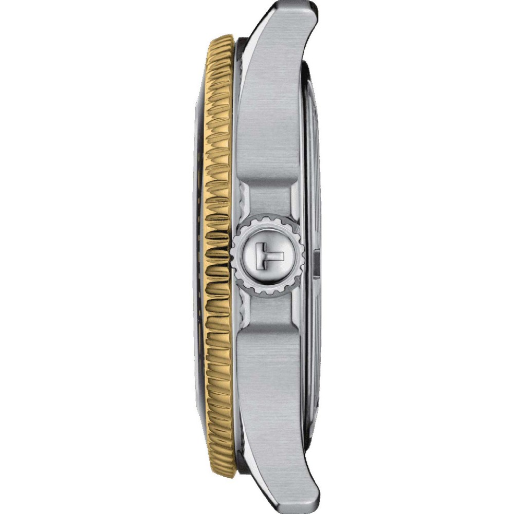 TISSOT T-Sport Seastar 1000 Ρολόι Unisex Ασημί/Επιχρυσωμένο Ανοξείδωτο Ατσάλι μπρασελέ T1202102205100