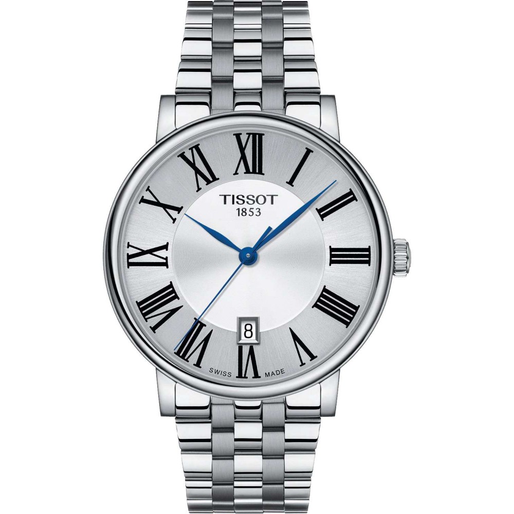 TISSOT T-Classic Carson Premium Ρολόι Ανδρικό Ασημί Ανοξείδωτο Ατσάλι μπρασελέ T1224101103300