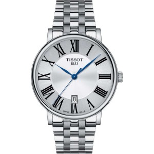 TISSOT T-Classic Carson Premium Ρολόι Ανδρικό Ασημί Ανοξείδωτο Ατσάλι μπρασελέ T1224101103300