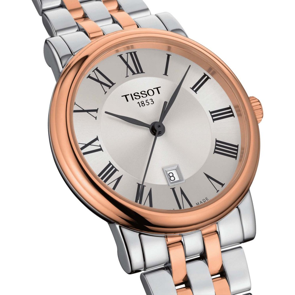 TISSOT T-Classic Carson Premiun Lady Ρολόι Ασημί/Ροζ Επιχρυσωμένο Ανοξείδωτο Ατσάλι μπρασελέ T1222102203301 TISSOT T-Classic Carson Premiun Lady Ρολόι Ασημί/Ροζ Επιχρυσωμένο Ανοξείδωτο Ατσάλι μπρασελέ T1222102203301