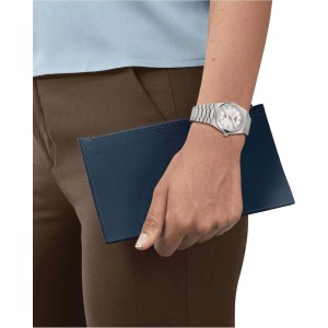TISSOT T-Classic PRX Powermatic 80 35mm Ρολόι Ασημί Ανοξείδωτο Ατσάλι μπρασελέ T1372071111100