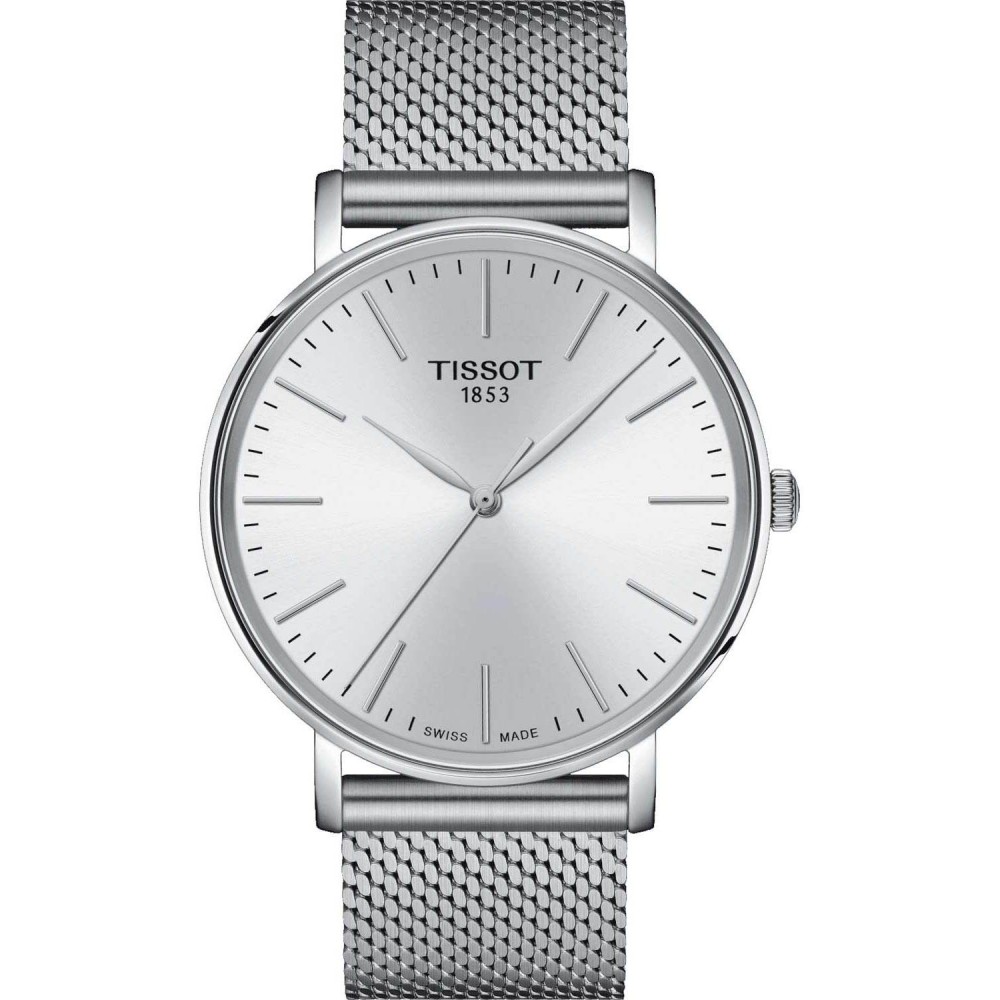 TISSOT T-Classic Everytime Gent Ρολόι Ανδρικό Ασημί Ανοξείδωτο Ατσάλι μπρασελέ T1434101101100