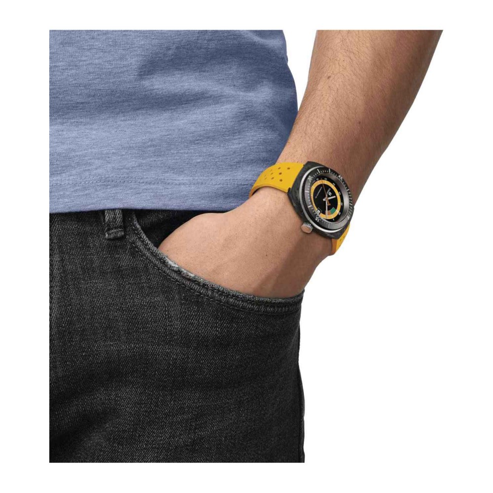 TISSOT T-Sport Sideral S Ρολόι Ανδρικό Κίτρινο Καουτσούκ λουράκι T1454079705700