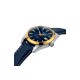 TISSOT T-Classic Gentleman Powermatic 80 Solid 18k Gold Bezel Ρολόι Μπλε Δερμάτινο Λουράκι T9274074604101