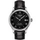 TISSOT T-Classic Le Locle Powermatic 80 Ρολόι Ανδρικό Μαύρο Δερμάτινο Λουράκι T0064071605300