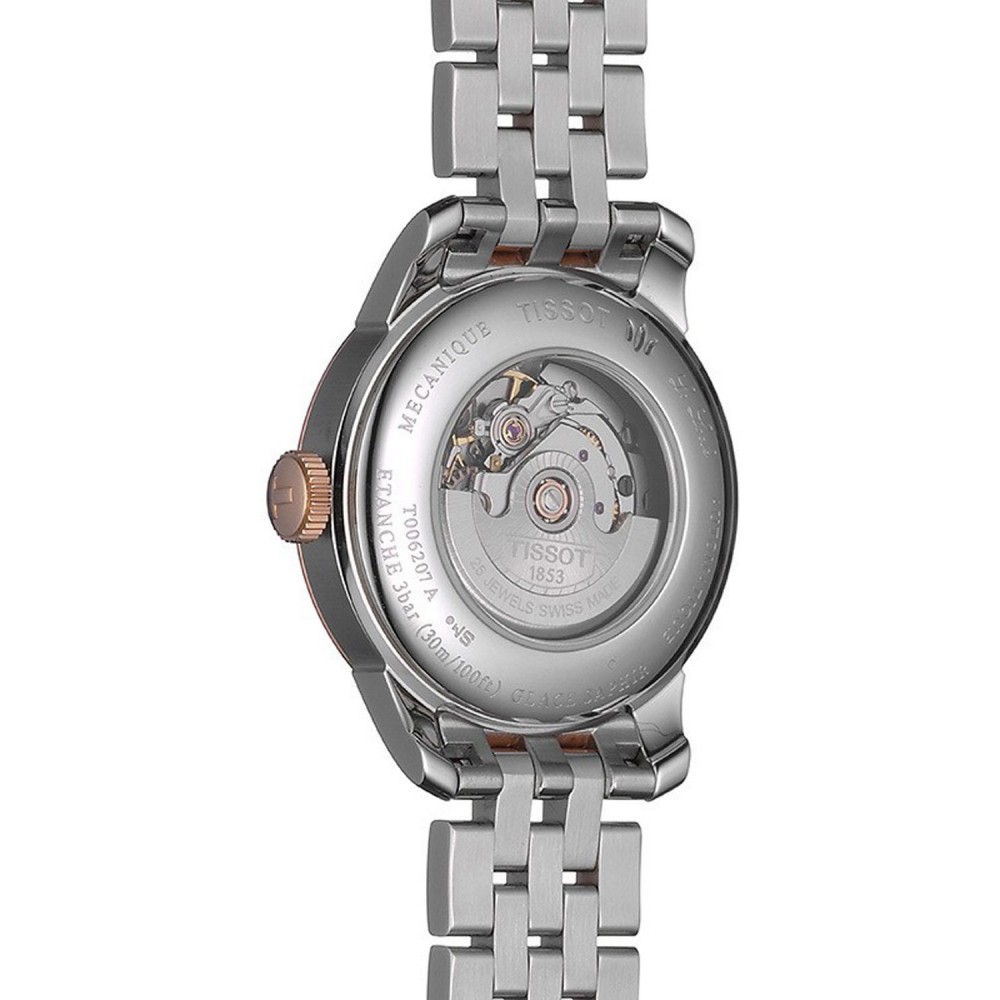 TISSOT T-Classic Le Locle Automatic Ρολόι Γυναικείο Ασημί/Ροζ Επιχρυσωμένο Ανοξείδωτο Ατσάλι μπρασελέ T0062072203600