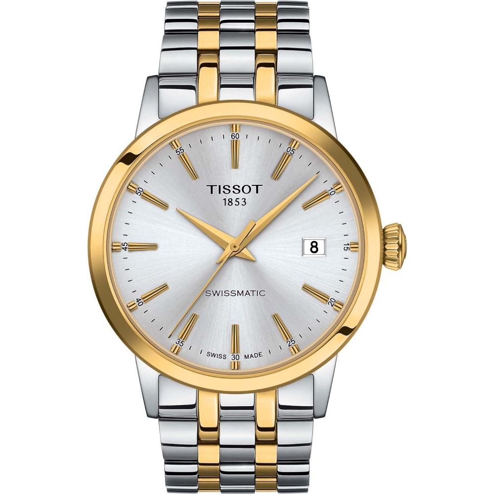 TISSOT T-Classic Classic Dream Swissmatic Chronograph Ρολόι Ασημί/Επιχρυσωμένο Ανοξείδωτο Ατσάλι μπρασελέ T1294072203101