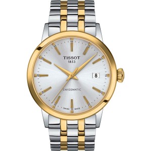 TISSOT T-Classic Classic Dream Swissmatic Chronograph Ρολόι Ασημί/Επιχρυσωμένο Ανοξείδωτο Ατσάλι μπρασελέ T1294072203101