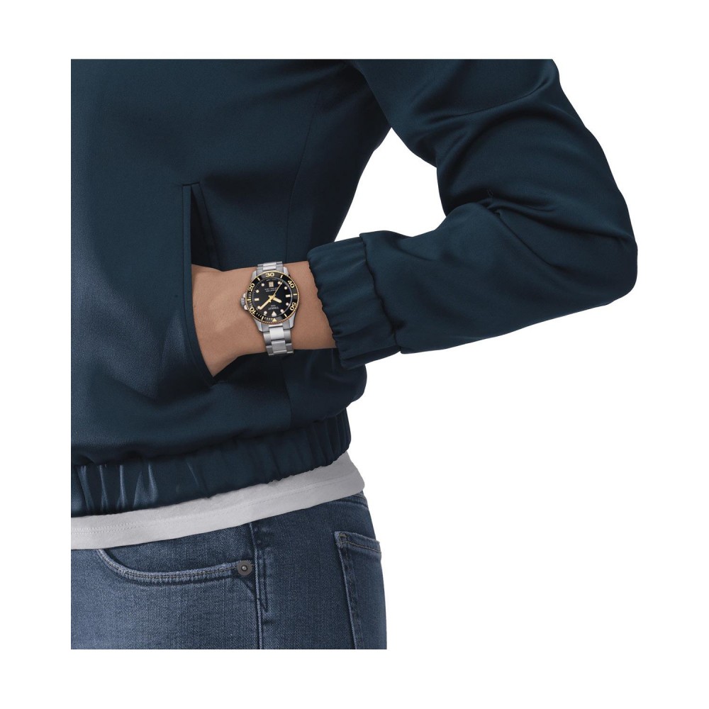 TISSOT T-Sport Seastar 1000 Ρολόι Unisex Ασημί Ανοξείδωτο Ατσάλι μπρασελέ T1202102105100