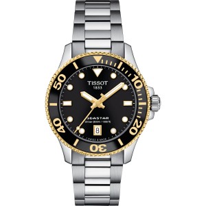 TISSOT T-Sport Seastar 1000 Ρολόι Unisex Ασημί Ανοξείδωτο Ατσάλι μπρασελέ T1202102105100