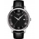 TISSOT T-Classic Tradition Ρολόι Ανδρικό Μαύρο Δερμάτινο Λουράκι T0636101605800