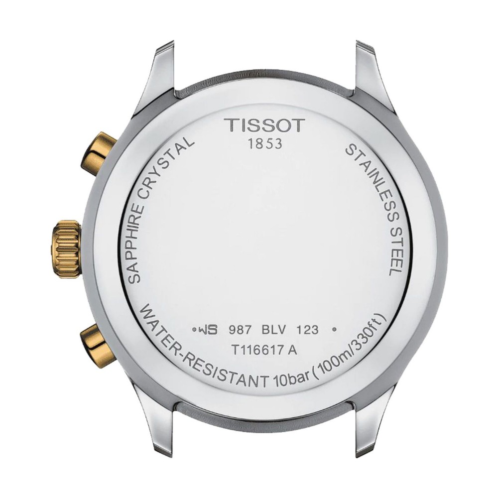 TISSOT T-Sport Chrono XL Classic Ρολόι Ανδρικό Ασημί/Επιχρυσωμένο Ανοξείδωτο Ατσάλι μπρασελέ T1166172204100