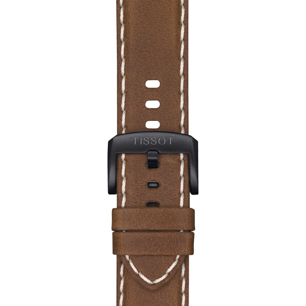 TISSOT T-Sport Superport Χρονογράφος Ρολόι Ανδρικό Καφέ Δερμάτινο Λουράκι T1256173605101