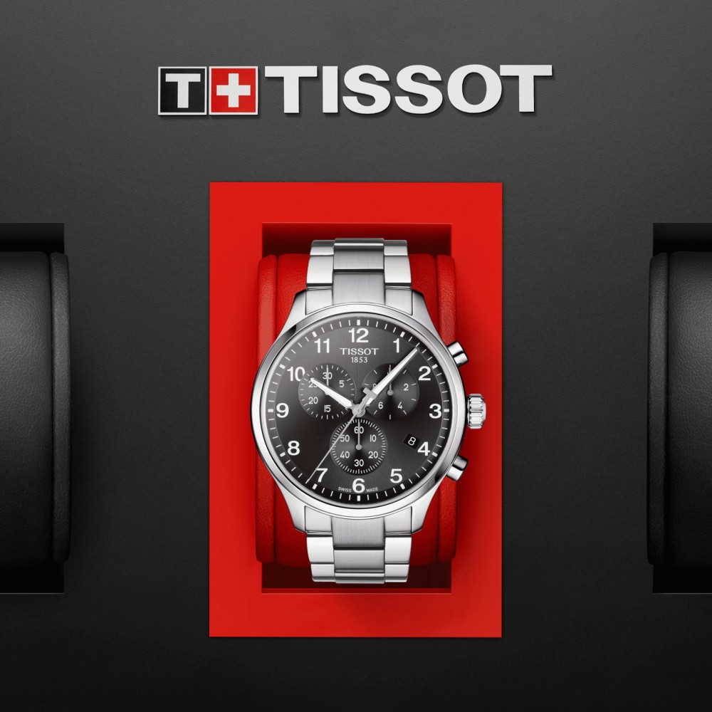 TISSOT T-Sport Chrono XL Classic Ρολόι Ανδρικό Ασημί Ανοξείδωτο Ατσάλι μπρασελέ T1166171105701