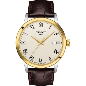 TISSOT T-Classic Classic Dream Gent Ρολόι Ανδρικό Καφέ Δερμάτινο Λουράκι T1294102626300