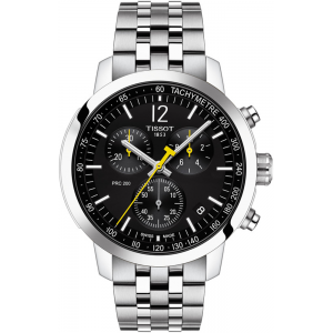 TISSOT T-Sport PRC 200 Chronograph Ρολόι Ανδρικό Ασημί Ανοξείδωτο Ατσάλι μπρασελέ T1144171105700