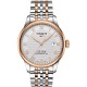 TISSOT T-Classic Le Locle Powermatic 80 Ρολόι Ανδρικό Ασημί/Ροζ Επιχρυσωμένο Ανοξείδωτο Ατσάλι μπρασελέ T0064072203300