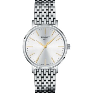 TISSOT T-Classic Everytime Lady Ρολόι Γυναικείο Ασημί Ανοξείδωτο Ατσάλι μπρασελέ T1432101101101