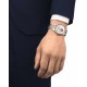 TISSOT T-Classic Le Locle Powermatic 80 Openheart Ρολόι Ανδρικό Ασημί/Ροζ Επιχρυσωμένο Ανοξείδωτο Ατσάλι μπρασελέ T0064072203302