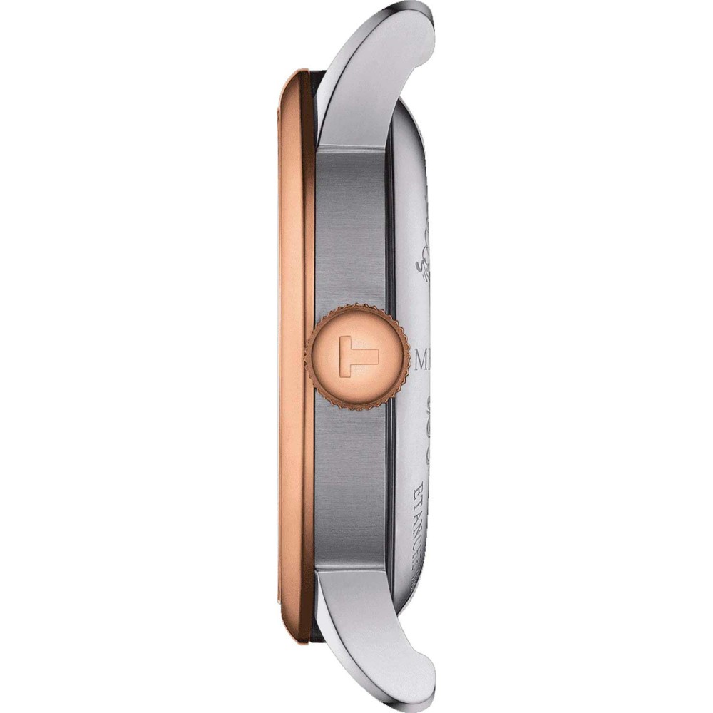 TISSOT T-Classic Le Locle Powermatic 80 Openheart Ρολόι Ανδρικό Ασημί/Ροζ Επιχρυσωμένο Ανοξείδωτο Ατσάλι μπρασελέ T0064072203302