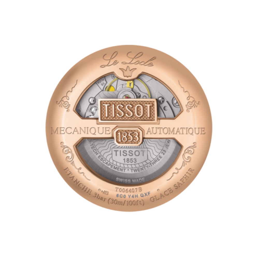TISSOT T-Classic Le Locle Powermatic 80 Ρολόι Ανδρικό Καφέ Δερμάτινο Λουράκι T0064073603300