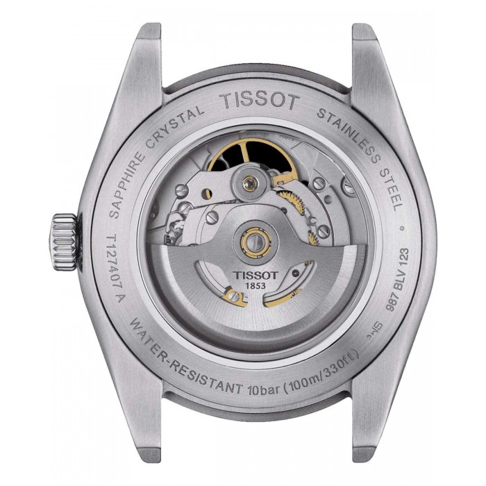 TISSOT T-Classic Open Heart Powermatic 80 Ρολόι Ανδρικό Ασημί Ανοξείδωτο Ατσάλι μπρασελέ T1274071103101