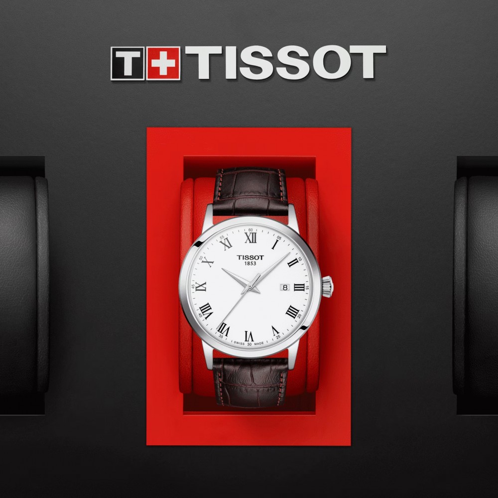 TISSOT T-Classic Classic Dream Gent Ρολόι Ανδρικό Καφέ Δερμάτινο Λουράκι T1294101601300