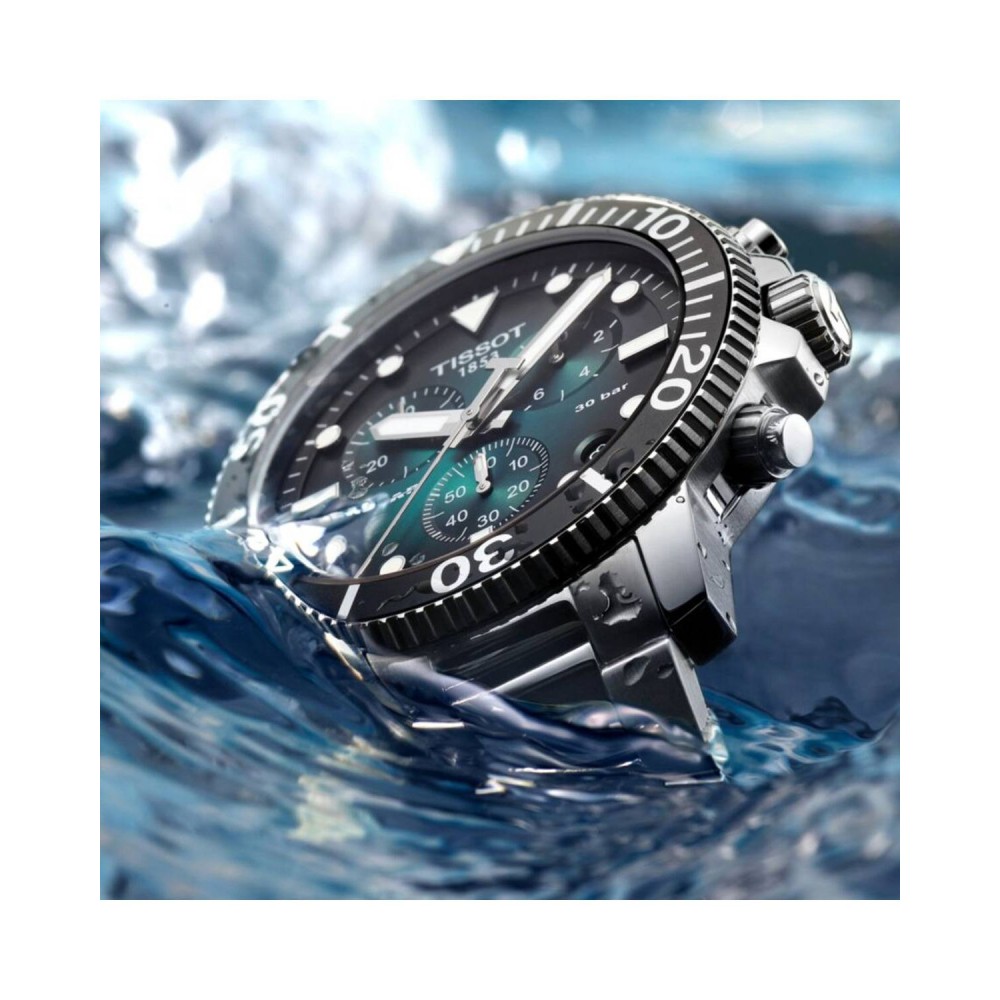 TISSOT T-Sport Seastar1000 Ρολόι Ανδρικό Ασημί Ανοξείδωτο Ατσάλι μπρασελέ T1204171109101