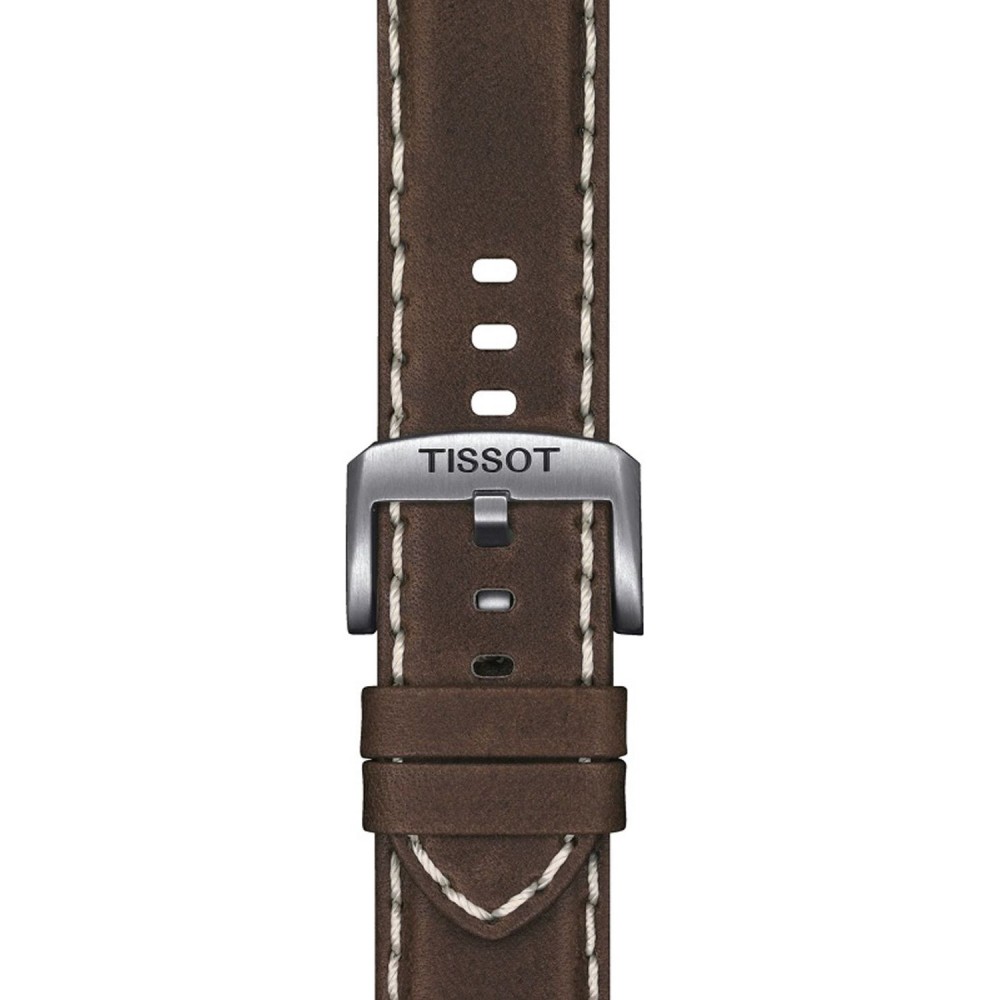 TISSOT T-Sport Superport Χρονογράφος Ρολόι Ανδρικό Καφέ Δερμάτινο Λουράκι T1256171604100