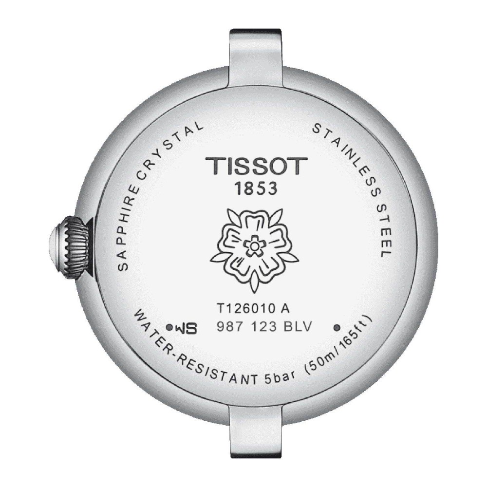 TISSOT T-Lady Bellissima Small Lady Ρολόι Γυναικείο Ασημί Ανοξείδωτο Ατσάλι μπρασελέ T1260101113300
