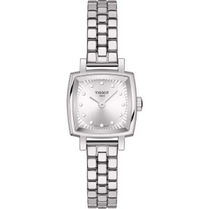 TISSOT T-Lady Lovely Square Women's Watch Silver Stainless Steel bracelet T0581091103601