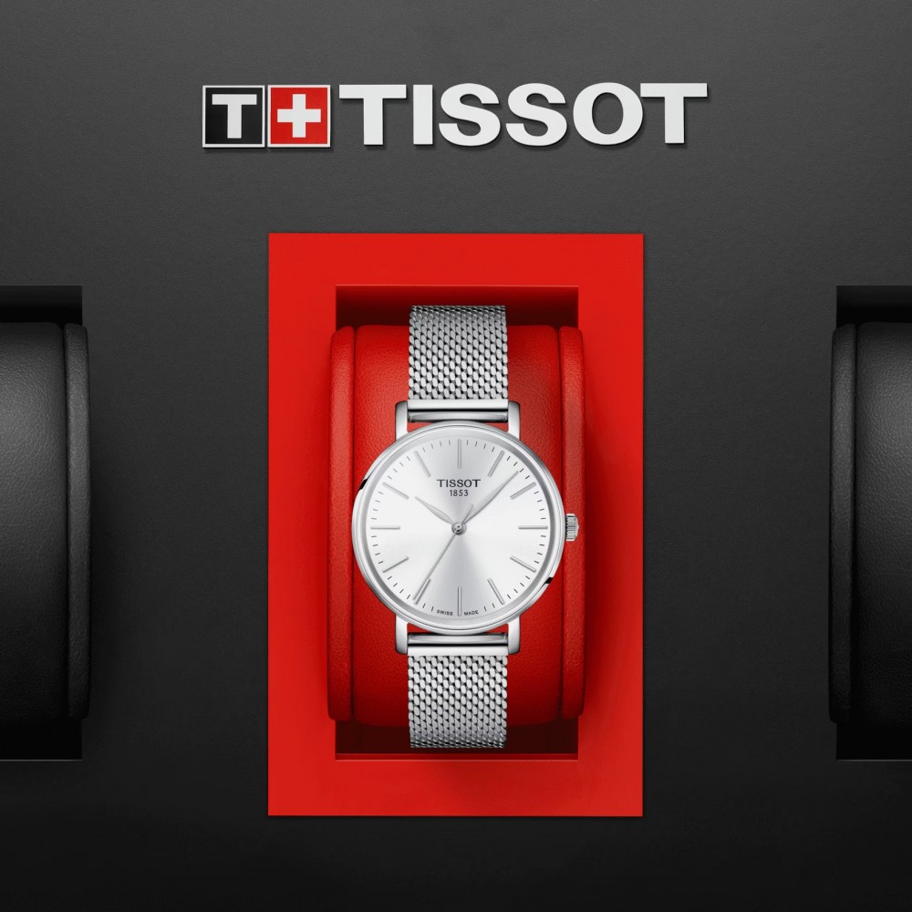 TISSOT T-Classic Everytime Lady Ρολόι Γυναικείο Ασημί Ανοξείδωτο Ατσάλι μπρασελέ T1432101101100