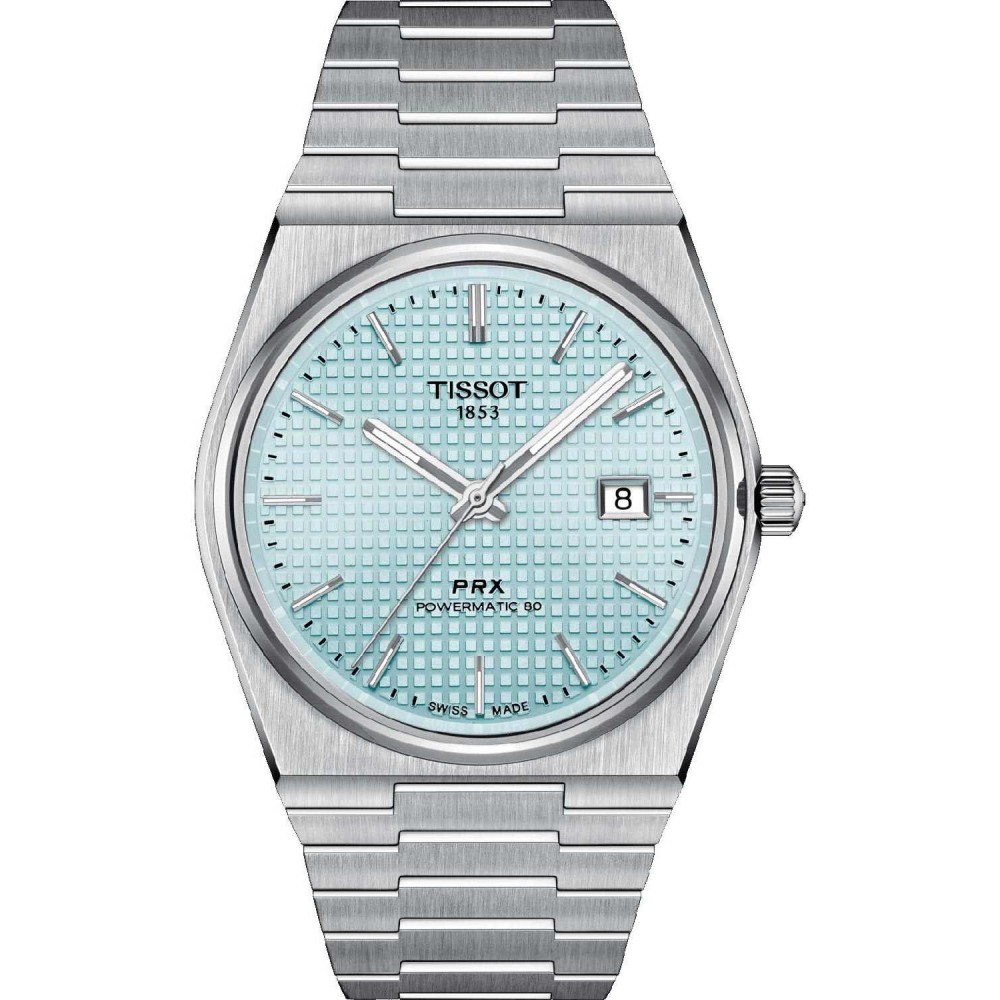 TISSOT T-Classic PRX 40 205 Powermatic 80 Tiffany Ρολόι Ασημί Ανοξείδωτο Ατσάλι μπρασελέ T1374071135100