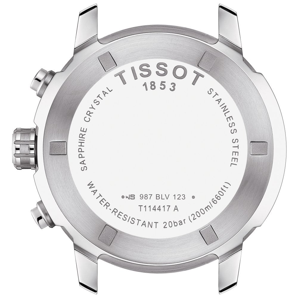 TISSOT T-Sport PRC 200 Chronograph Ρολόι Ανδρικό Ασημί Ανοξείδωτο Ατσάλι μπρασελέ T1144171104700