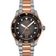 TISSOT T-Sport Seastar 1000 Powermatic 80 Ρολόι Ασημί/Ροζ Επιχρυσωμένο Ανοξείδωτο Ατσάλι μπρασελέ T1208072205101