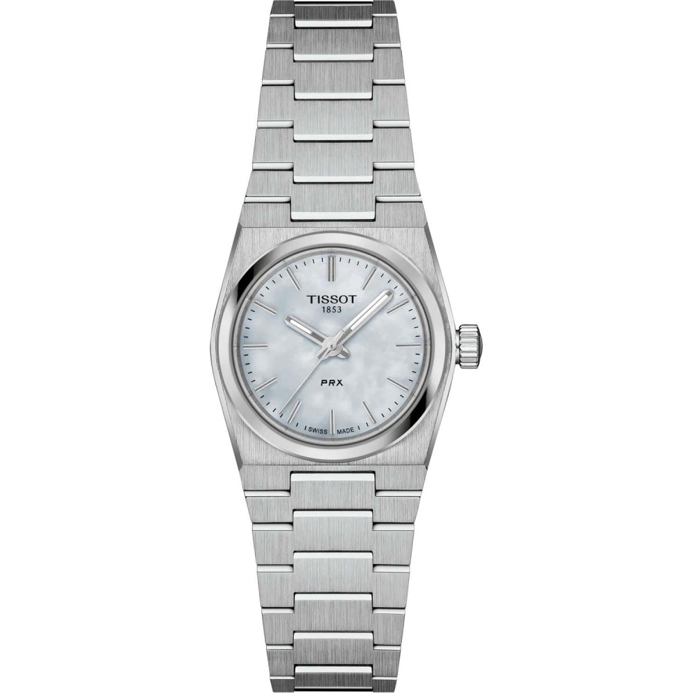 TISSOT T-Classic PRX 25mm Ρολόι Γυναικείο Ασημί Ανοξείδωτο Ατσάλι μπρασελέ T1370101111100