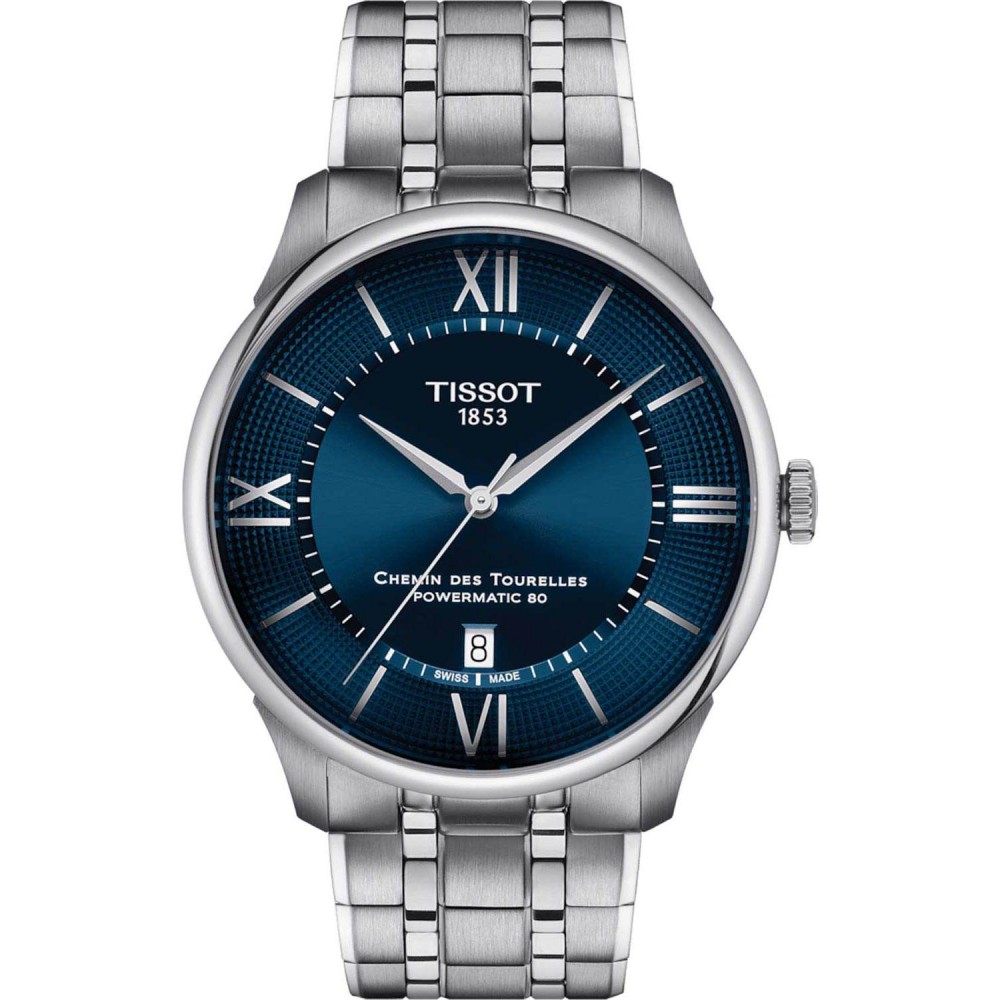 TISSOT T-Classic Chemin Des Tourelles Powermatic Ρολόι Ασημί Ανοξείδωτο Ατσάλι μπρασελέ T1394071104800