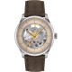 TISSOT CHEMIN DES TOURELLES SQUELETTE Αυτόματο Ρολόι Καφέ Δερμάτινο λουράκι T1398361626100