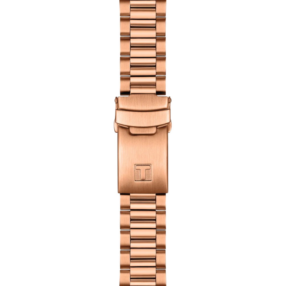 TISSOT T-Sport PR516 Chrono Ρολόι Ανδρικό Ροζ Επιχρυσωμένο Ανοξείδωτο Ατσάλι μπρασελέ T1494173305100
