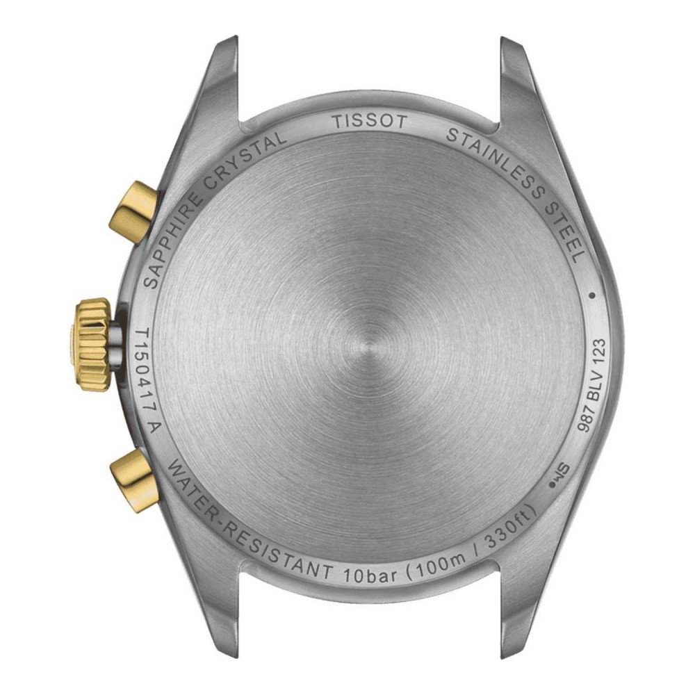 TISSOT T-Sport PR 100 Chronograph Ρολόι Ανδρικό Ασημί/Επιχρυσωμένο Ανοξείδωτο Ατσάλι μπρασελέ T1504172203100