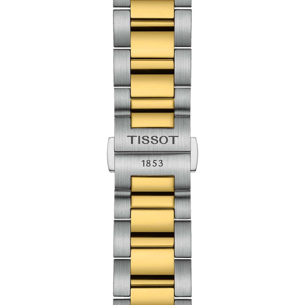 TISSOT T-Sport PR 100 Chronograph Ρολόι Ανδρικό Ασημί/Επιχρυσωμένο Ανοξείδωτο Ατσάλι μπρασελέ T1504172203100