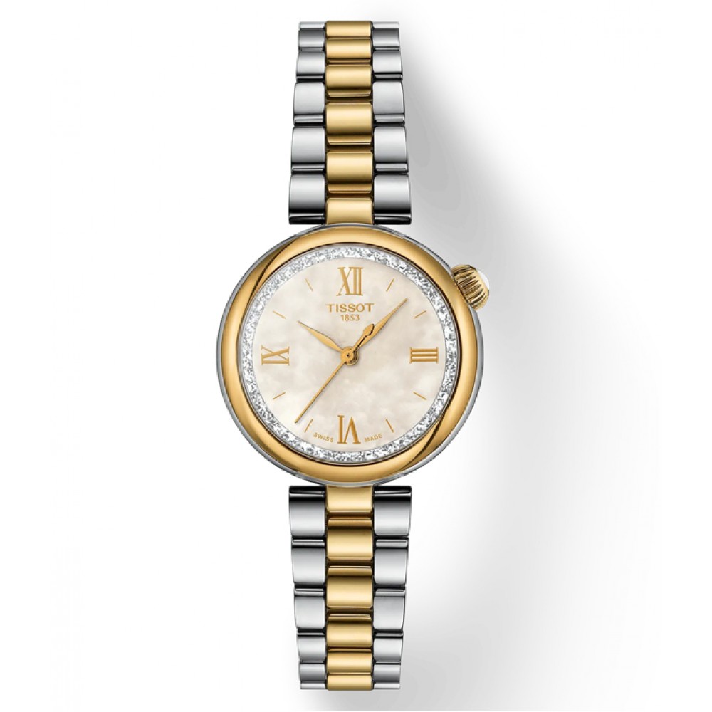 TISSOT T-Lady Desir Ρολόι Γυναικείο Δίχρωμο Ανοξείδωτο Ατσάλι μπρασελέ T1520102211801