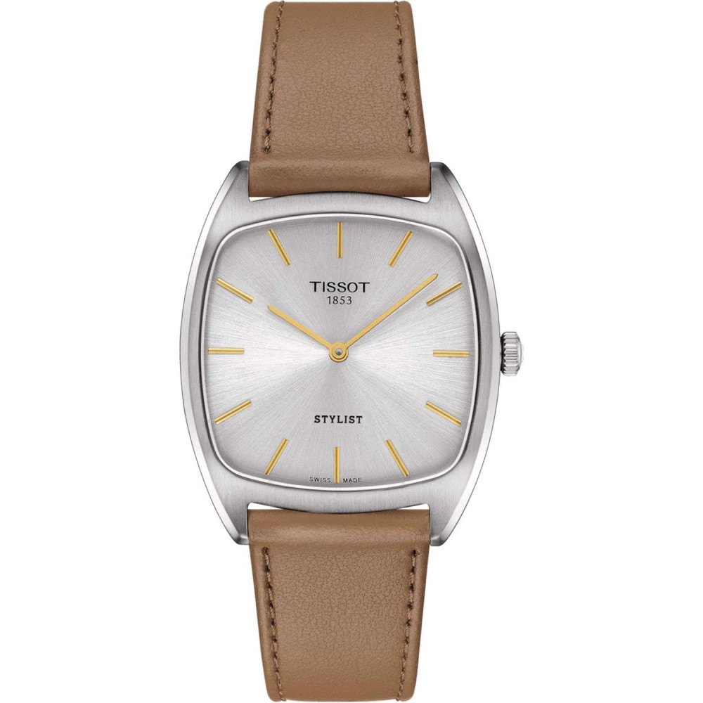 TISSOT Heritage Stylist Ρολόι Γυναικείο Καφέ Δερμάτινο λουράκι T1599091603100