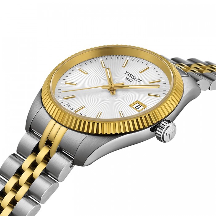 TISSOT T-Classic Ballade Ρολόι Ασημί/Χρυσό Ανοξείδωτο Ατσάλι μπρασελέ T1562102203100