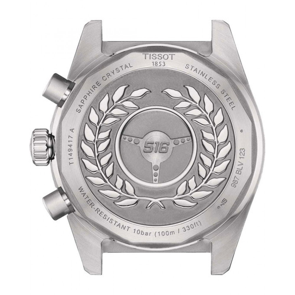 TISSOT T-Sport PR516 Chrono Ρολόι Ανδρικό Ασημί Ανοξείδωτο Ατσάλι μπρασελέ T1494171101100