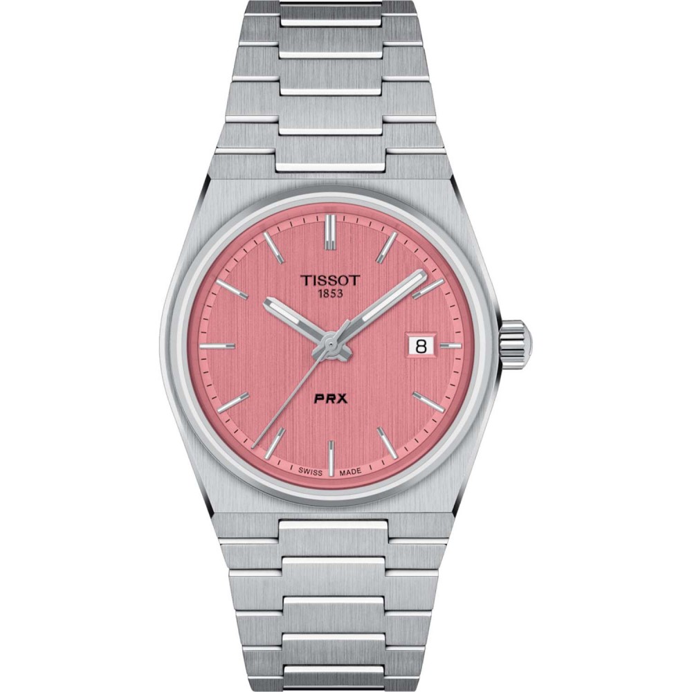 TISSOT T-Classic PRX 35mm Ρολόι Unisex Ασημί Ανοξείδωτο Ατσάλι μπρασελέ T1372101133100