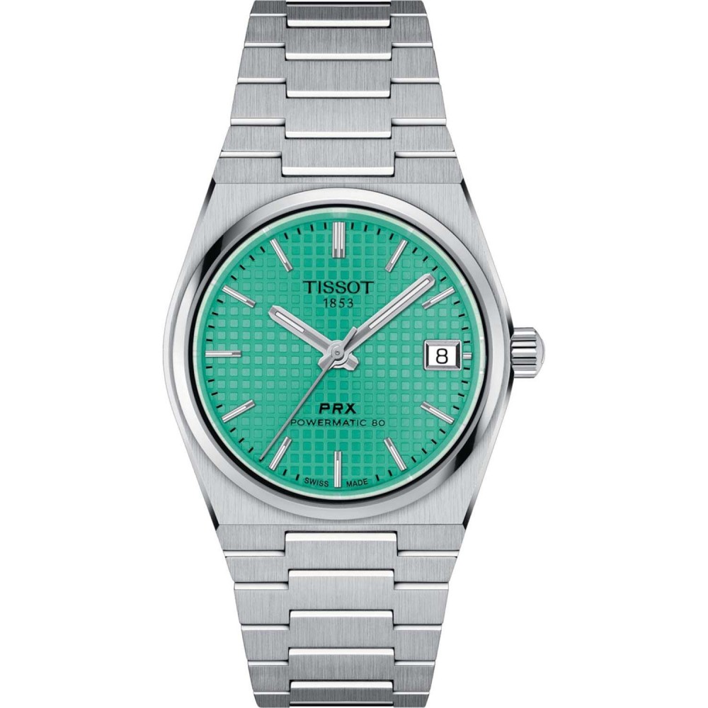 TISSOT T-Classic PRX Powermatic 80 35mm Ρολόι Ασημί Ανοξείδωτο Ατσάλι μπρασελέ T1372071109101