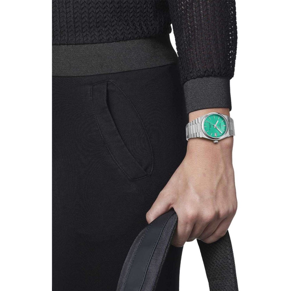 TISSOT T-Classic PRX Powermatic 80 35mm Ρολόι Ασημί Ανοξείδωτο Ατσάλι μπρασελέ T1372071109101